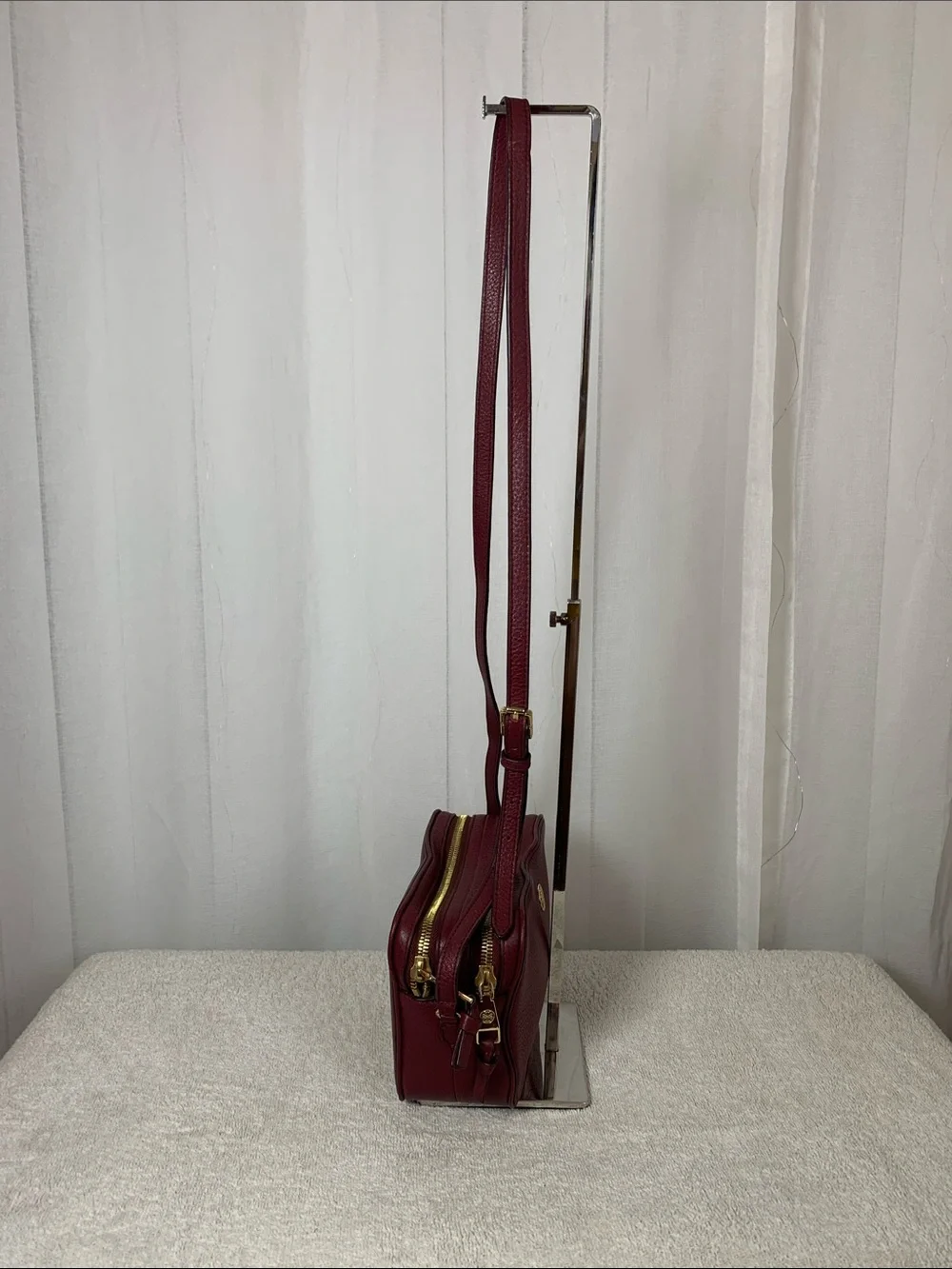 GUC Tory Burch Burgundy Crossbody Bag